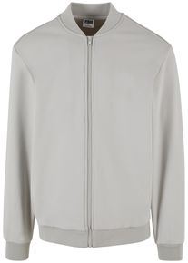 Urban Classics Herren Collegejacke "Urban Classics Herren Cozy College Jacket", grau, casual, Gr. S, unifarben, 95% Baumwolle, 5% Elasthan, Jacken