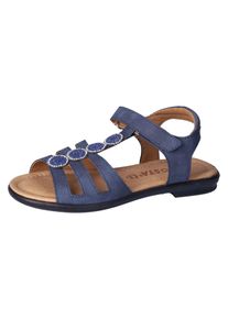 Ricosta Kinder Sandale "Ana WMS: mittel", Gr. 36, blau, Lederimitat, Glitzer, festlich, Schuhe, Sandale mit Klettverschluss u. Glitzer,