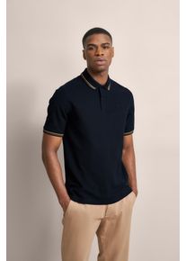 Bugatti Herren Poloshirt, blau, casual, Gr. S, Obermaterial: 100% Baumwolle, Shirts, mit Logostickerei