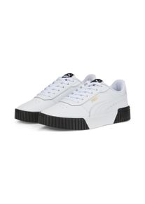 Puma Sneaker "Carina 2.0 Sneakers Damen", Gr. 38,5, beige, Obermaterial: Textil, Synthetik, Kuhleder; Futter: Textil; Innensohle: Textil; Laufsohle: