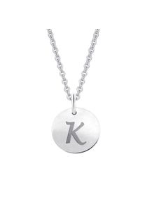 ONE ELEMENT Damen Ketten-Anhänger "Buchstabe K Buchstaben Anhänger aus 333 Weißgold Ø 11,0 mm", K, Weißgold 333-Gold, silber, Weißgold 333, Gold,