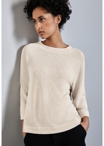 Street One Damen 3/4 Arm-Pullover, beige, casual, Gr. 44, unifarben, Strick, Obermaterial: 78% Polyester, 17% Viskose, 5% Elasthan, Pullover, mit
