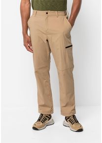 Jack Wolfskin Herren Trekkinghose "WANDERTHIRST PANTS M", beige, Gr. 46, OBERSTOFF 94% POLYAMID, 6% ELASTHAN FUTTER 65% POLYESTER, 35% BAUMWOLLE,