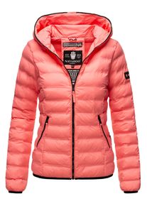 Navahoo Damen Steppjacke "Neevia", orange, casual, Gr. S, Obermaterial: 100% Nylon, Jacken, modische Damen Übergangsjacke mit Kapuze
