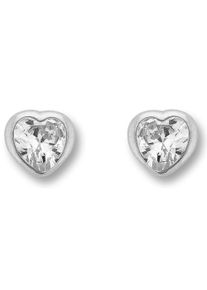 ONE ELEMENT Damen Paar Ohrhänger "Zirkonia Herz Ohrringe Ohrstecker aus 925 Silber", Damen, Silber 925 (Sterlingsilber), silber, Silber 925