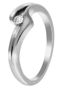 Firetti Damen Fingerring "Schmuck Geschenk Silber 925 Damenring Verlobungsring Solitär", 60, Silber 925 (Sterlingsilber), 2mm, silber, Silber 925