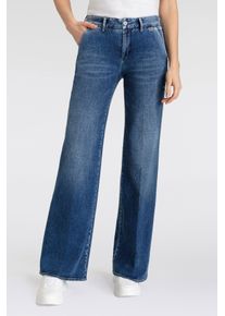 Herrlicher Damen Schlagjeans "Lovely Flared Recycled Light Denim", grau, casual, Gr. 31, Denim/Jeans, Obermaterial: 98% Baumwolle, 2% Elasthan, Jeans