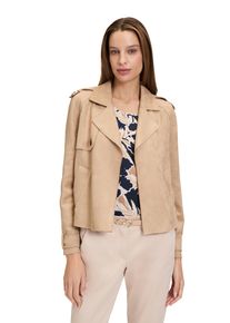 Betty Barclay Damen Kurzblazer "Betty Barclay Blazer-Jacke langarm", beige, casual, Gr. 42, Obermaterial: 95% Polyester, 5% Elasthan., Blazer,