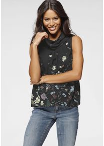 Laura Scott Damen Blusentop, bunt, feminin, Gr. 38, geblümt, Web, Obermaterial: 97% Polyester, 3% Elasthan, Blusen, mit verschiedenen Designs