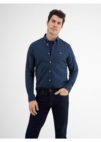 Lerros Herren Langarmhemd "Lerros Unifarbenes Oxfordhemd", blau, Gr. S, 98% Baumwolle, 2% Elasthan, Hemden
