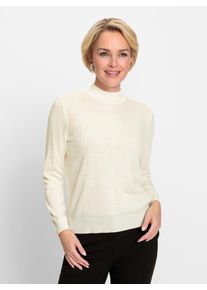CLASSIC Damen Stehkragenpullover "Pullover", beige, Gr. 40, unifarben, 100% Polyacryl, Pullover