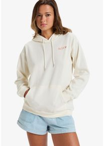Roxy Damen Kapuzensweatshirt "SATURDAZE HOODIE", weiß, sportlich, Gr. S, unifarben, Sweatware, Obermaterial: 60% Baumwolle, 40% Polyester, Sweatshirts
