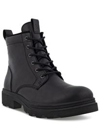 Ecco Herren Schnürboots "GRAINER M", Gr. 47, schwarz, Leder, klassisch, Schuhe, Stiefelette, Workerboots, Winterboots, mit zwei Anziehlaschen