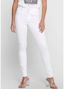 Only Damen Ankle-Jeans "ONLBLUSH MID SK RW ANK DNM REA0730 NOOS", weiß, modisch, Gr. S, unifarben, Denim/Jeans, Obermaterial: 92% Baumwolle, 6%