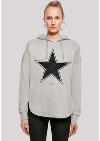 F4NT4STIC Damen Kapuzenpullover "Stern Basic", grau, casual, Gr. M, Obermaterial: 100% Baumwolle, Pullover, Print