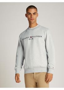 Tommy Hilfiger Herren Sweatshirt "TOMMY LOGO SWEATSHIRT", grau, casual, Gr. S, unifarben, bestickt, Sweatware, Obermaterial: 70% Baumwolle, 30%
