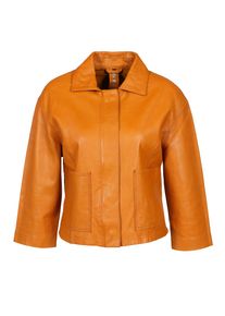 Freaky Nation Damen Lederjacke "Brenda-FN", orange, Gr. S, Oberstoff: 100% Leder, Jacken