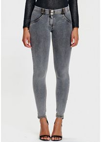 Freddy Damen Jeggings "WRUP2RC002ORG", grau, casual, Gr. XS, Stoff, Obermaterial: 84% Baumwolle, 16% Elasthan, Hosen, mit Lifting & Shaping Effekt