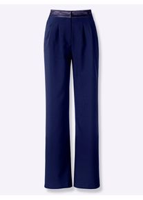 Classic Basics Damen Marlene-Hose, blau, Gr. 25, unifarben, 100% Polyester, Satin:100% Polyester, Hosen