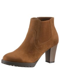 ANISTON SHOES Damen Stiefelette, Gr. 41, braun, Textil, Veloursleder, elegant, Schuhe, Ankleboots mit seitlichem Stretcheinsatz - NEUE KOLLEKTION