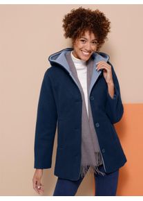 Classic Basics Damen Langjacke, blau, Gr. 46, unifarben, 100% Polyester, Jacken