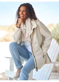 Heine Damen Outdoorjacke, beige, Gr. 38, unifarben, 100% Polyester, Jacken