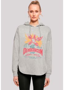 F4NT4STIC Damen Kapuzenpullover "Stranger Things Demogorgon Netflix TV Series", grau, casual, Gr. L, Obermaterial: 100% Baumwolle, Pullover, Premium