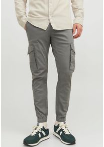 Jack & Jones JACK & JONES Herren Cargohose "JPSTPAUL JJFLAKE CARGO NOOS", grün, modisch, Gr. 30, unifarben, Web, Obermaterial: 98% Baumwolle, 2% Elasthan, Hosen