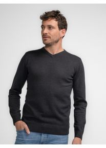 Herren V-Ausschnitt-Pullover "Men Knitwear V-Neck Basic", blau, casual, Gr. M, PETROL INDUSTRIES, Strick, Obermaterial: 50% Baumwolle, 50% Polyacryl,