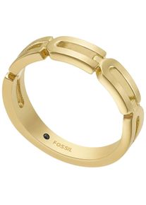 Fossil Damen Fingerring "HERITAGE JF04694710, JF04693040", 15,5, Edelstahl, 5,3mm, gold, Edelstahl, Fingerringe