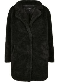 Urban Classics Damen Parka "Urban Classics Damen Ladies Oversized Sherpa Coat", schwarz, casual, Gr. L, unifarben, 100% Polyester, Jacken