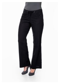 sheego Damen Leinenhose "Große Größen", schwarz, casual, Gr. 46, unifarben, Obermaterial: 55% Leinen, 45% Baumwolle, Hosen, aus angenehmen