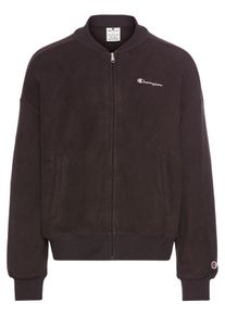 Champion Kinder Sweatjacke, schwarz, sportlich, Gr. S, Obermaterial: 100% Polyester, Sweatjacken