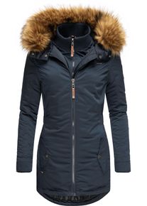 Marikoo Damen Wintermantel "Sanakoo", blau, modisch, Gr. S, Oberstoff: 100% Polyester, Futter: 100% Polyester, Wattierung: 100% Polyester,