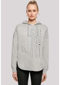 F4NT4STIC Damen Kapuzenpullover "Ahoi Anker Outlines Knut & Jan Hamburg", grau, casual, Gr. XS, Obermaterial: 100% Baumwolle, Pullover, Print