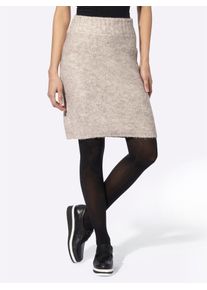 Heine Damen Strickrock, braun, Gr. 36, meliert, unifarben, 50% Polyacryl, 28% Polyester, 13% Viskose, 8% Wolle, 1% Elasthan, Röcke