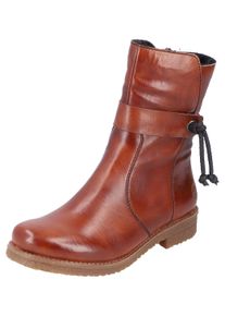Rieker Damen Winterstiefelette, Gr. 37, rot, Lederimitat, klassisch, Schuhe, mit Zierkordel
