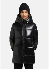 Khujo Damen Kurzmantel "Grana-YM", schwarz, modisch, Gr. XL, Obermaterial: 100% Nylon, Futter: 100% Nylon, Wattierung: 100% Polyester, Mäntel,
