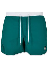 Urban Classics Herren Badeshorts "Urban Classics Herren Retro Swimshorts", grün, Gr. 5XL, 100% Polyamid, Badehosen