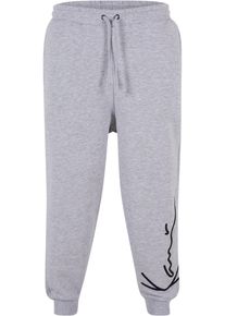 Karl Kani Herren Stoffhose "Karl Kani Herren KK Signature Retro Sweatpants", grau, Gr. XXS, 80% Baumwolle, 20% Polyester, Hosen