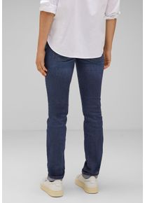 Street One Damen Comfort-fit-Jeans, blau, casual, Gr. 25, unifarben, Jeans, 72% Baumwolle, 27% Polyester, 1% Elasthan, Jeans, mit Doppelknopf