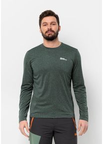 Jack Wolfskin Herren Rundhalspullover "SKY THERMAL L/S M", grün, Gr. S, Obermaterial: 100% Polyester, Pullover