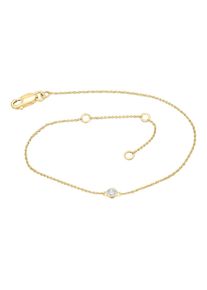 ONE ELEMENT Damen Goldarmband "0,08 ct Diamant Brillant Armband aus 585 Gelbgold 19 cm", 19, Gelbgold 585-Diamanten, gold, Gelbgold 585, Diamanten,