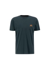 Herren T-Shirt "Alpha Industries Men - T-Shirts Basic T Small Logo", blau, Gr. XL, Alpha Industries, Obermaterial: 100% Baumwolle, Shirts