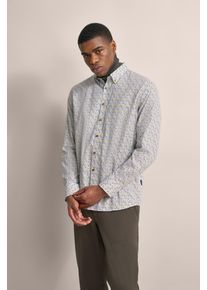 Bugatti Herren Langarmhemd, grün, casual, Gr. XXL, gepunktet, 100% Baumwolle, Hemden, mit Button-Down-Kragen