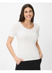 Brax Damen Kurzarmshirt "Style CORA", weiß, Gr. 40, 47% Baumwolle, 47% Modal, 6% Elasthan, Shirts