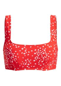 Roxy Damen Triangel-Bikini-Top "Pt Beach Classics"poppy rot dancing ditsy swim, Gr. XS, 85% Polyester, 15% Elasthan, Bikini-Oberteile