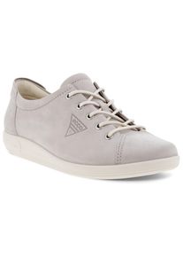 Ecco Damen Schnürschuh "Ecco Soft 2.0", Gr. 37, grau, Nubukleder, sportlich, Schuhe, Freizeitschuh, Halbschuh, Schnürschuh mit dezenter Logo Prägung