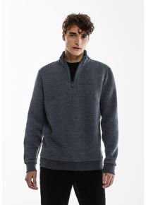 Street One MEN Herren Sweatshirt, grau, casual, Gr. XL, unifarben, Web, Sweatware, 60% Baumwolle, 40% Polyester, Sweatshirts, mit Stehkragen