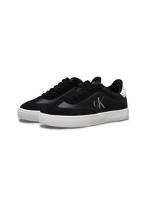 Damen Plateausneaker "CLASSIC CUPSOLE LOW MG MIX", Calvin Klein Jeans, Gr. 40, schwarz-weiß, Leder, Lederimitat, unifarben mit Farbeinsatz,